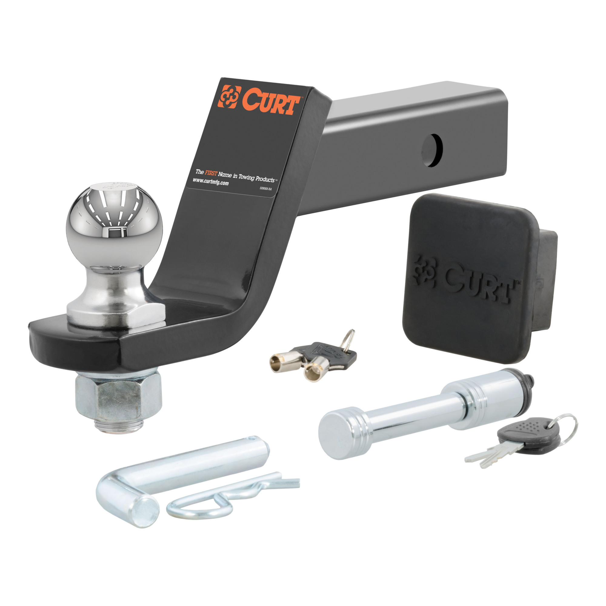 Curt Manufacturing, Towing Starter Kit w/ 2in. Ball (2in. Shank, 7500 lbs, 4in. Drop), Model# 45554